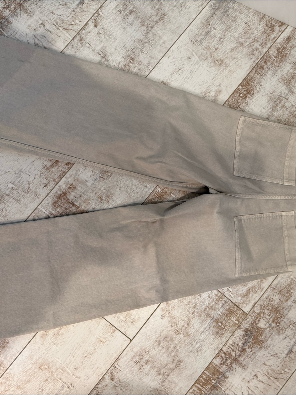 Zara Wide-Leg High-Rise Pants in Light Beige - Picture 5 of 6